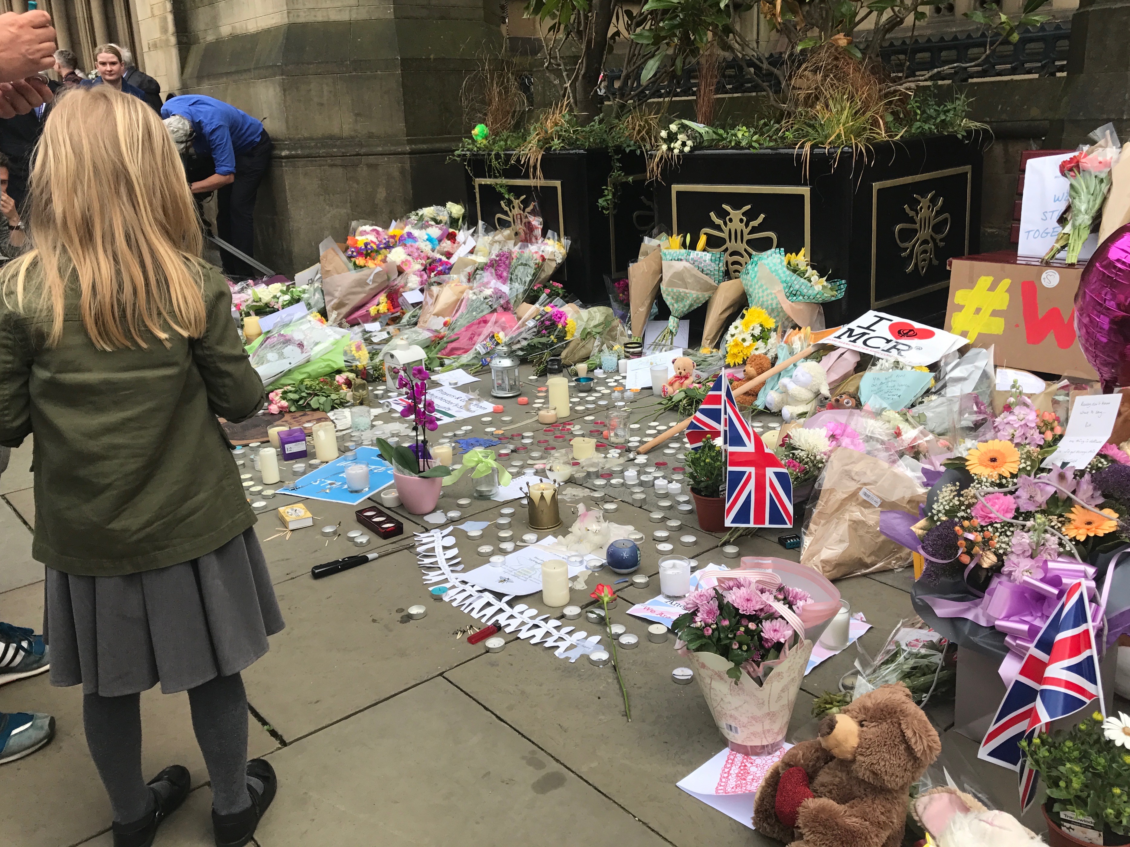 Flower tributes to victims of Manchester Bomb